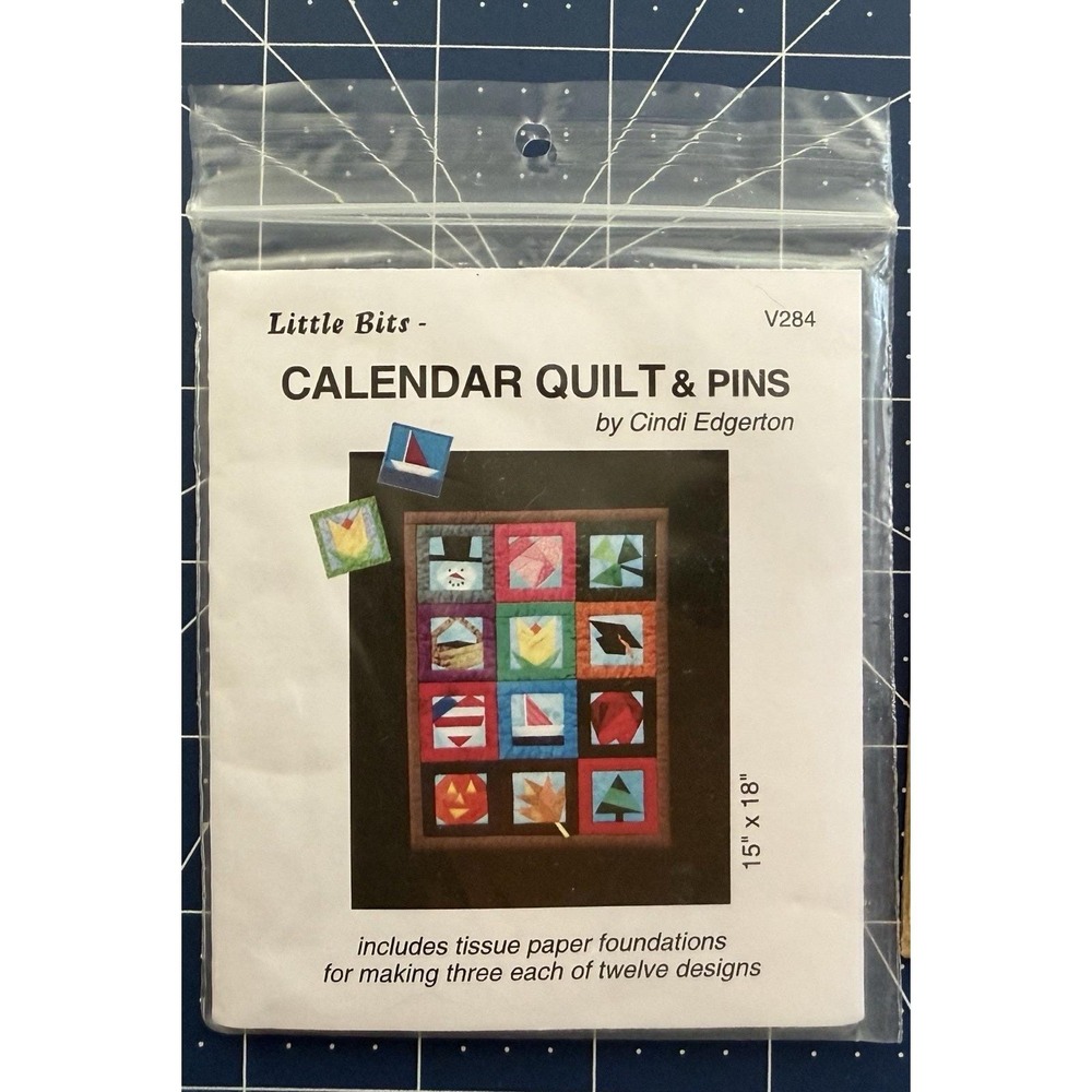 Little Bits Calendar Quilts & Pins Mini Pattern By Cindy Edgerton